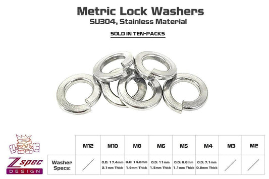 ZSPEC M5 Lock Washers, SUSS304 Stainless, 10-Pack - ZSD-007385- DRIVEN - 2
