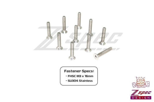 ZSPEC M3-0.5x16mm Fasteners, FHSC, Stainless SUS304, 10-Pack - ZSD-374036- DRIVEN - 2