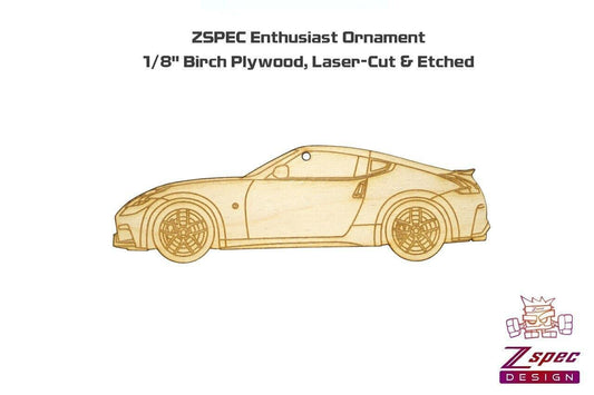 ZSPEC Laser-Engraved Wood Ornament, Style: Nissan 370z Z34 NISMO, Birch - ZSD-012921- DRIVEN - 2