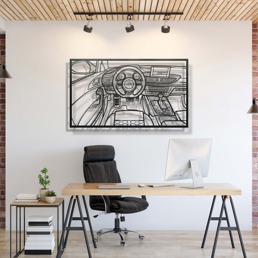 RS6 Avant Driver's Cockpit Metal Frame Wall Art - MT1472 - MT1472B99-MT1472B115-MT1472B140- DRIVEN - 2