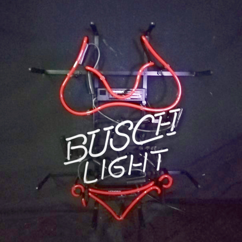 Red Bikini Set Busch Light Neon Signs Light - ME007B- DRIVEN - 2
