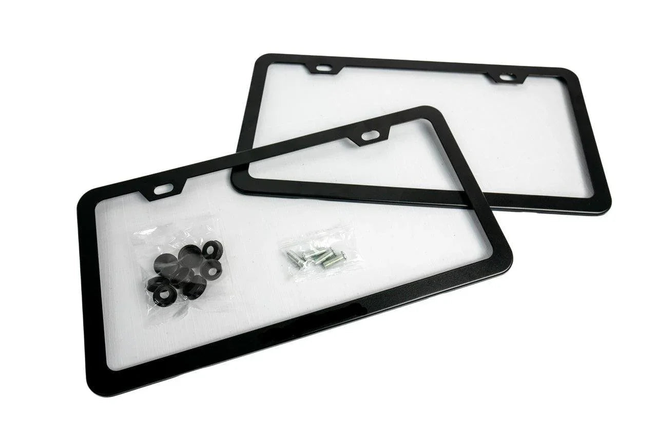 "Land Cruiser" Slim License Plate Frame - Black, Pair - sfb21BRNLPF-LC- DRIVEN - 3