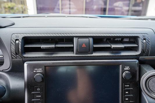 Center AC Vent Trim 3D Carbon Overlays - 2022+ BRZ / GR86 - 22BRZACCENTRIM-3DB- DRIVEN - 2