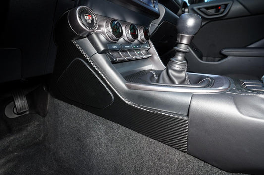 Center Console Side Trim Protector 3D Carbon Overlays - 2022 BRZ / GR86 - 22BRZGRCNTCNSLPT-3DBL-22BRZGRCNTCNSLPT-3DBR- DRIVEN - 2