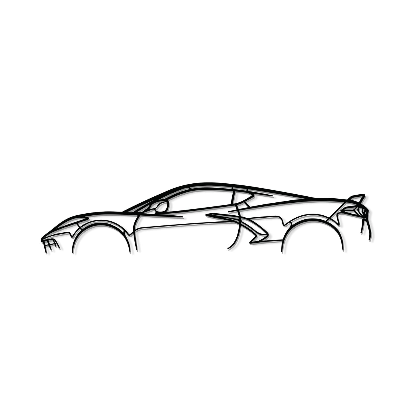 Corvette C8 Metal Car Wall Art - MT0924 - MT0924B49L-MT0924B69L-MT0924B80L-MT0924B99L-MT0924B120L- DRIVEN - 8
