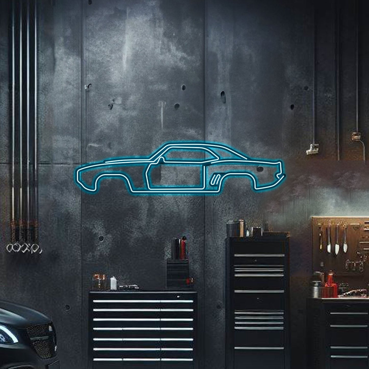 1969 Camaro Metal Neon Car Wall Art - MTN0002 - MTN0002W99L-MTN0002W120L-MTN0002W140L-MTN0002R99L-MTN0002R120L- DRIVEN - 7