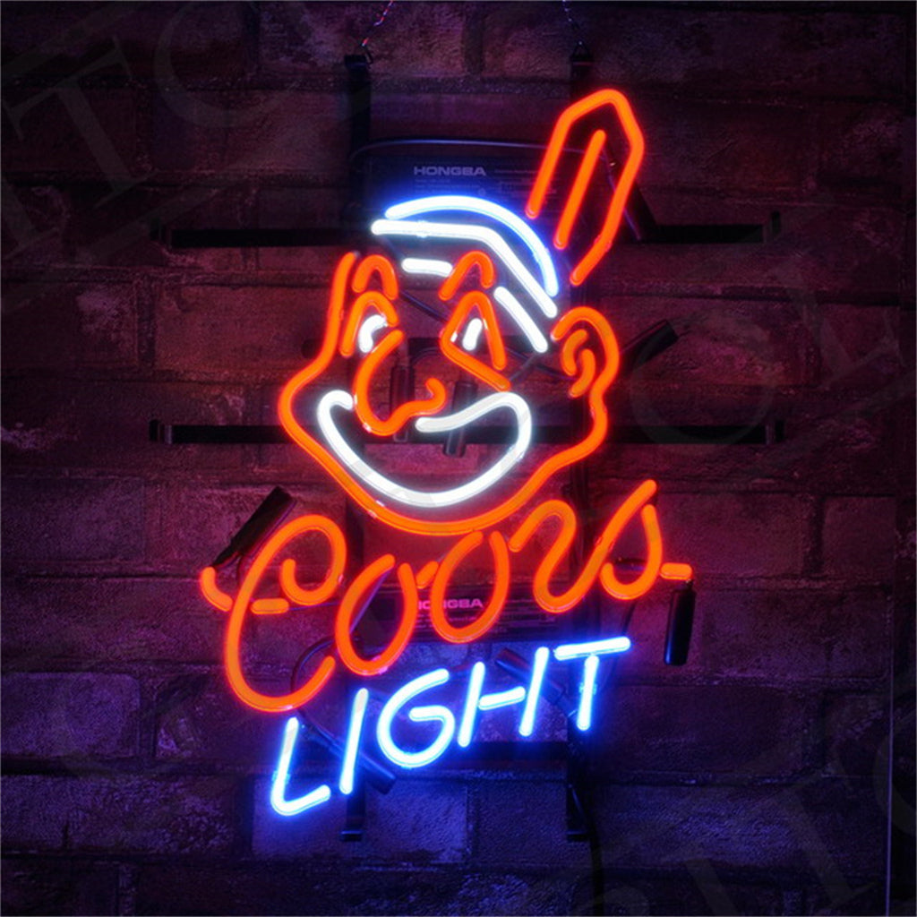 Cleveland Indians Coors Light Beer Neon Signs Light - Me686- DRIVEN - 2
