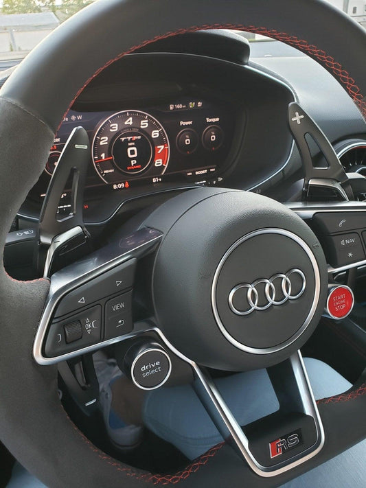 CNC Audi DSG Shifter Paddle Extensions - 17 R8 V10+ RS3 TTRS RS5 - sku-21259697291318-sku-21259697324086-sku-21259697356854- DRIVEN - 2