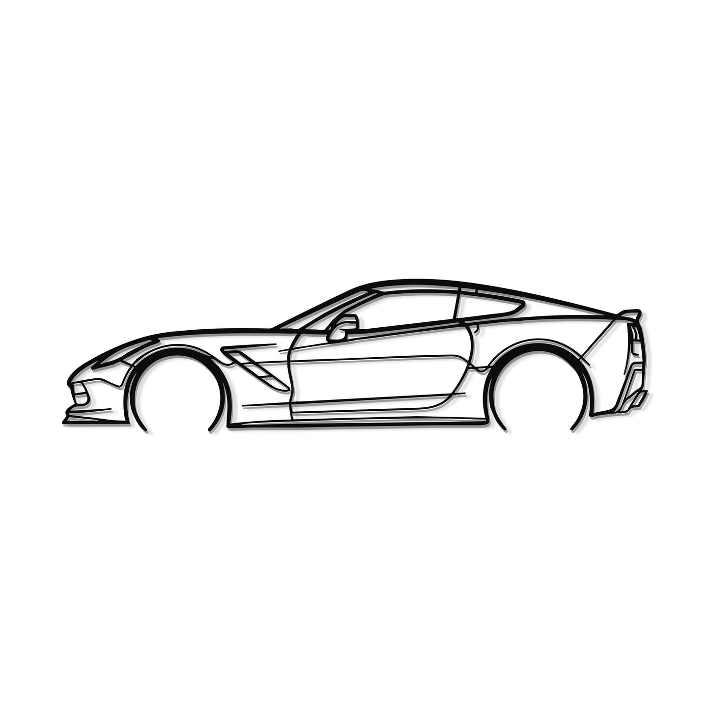 Corvette C7 Detailed Metal Car Wall Art - MT0920 - MT0920B49L-MT0920B69L-MT0920B80L-MT0920B99L-MT0920B120L- DRIVEN - 8