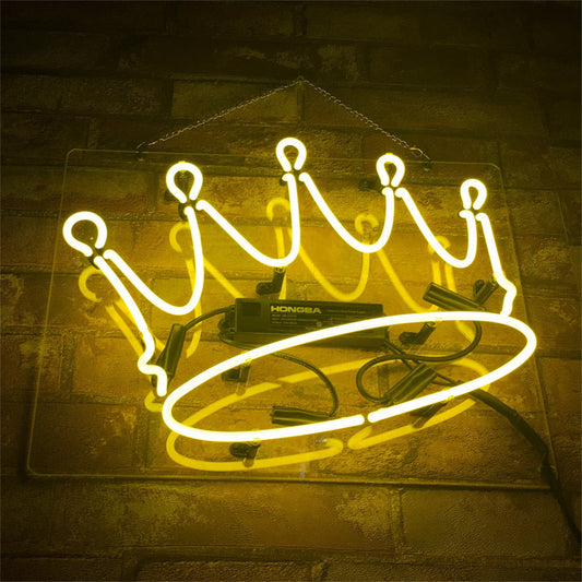 Crown Yellow Neon Signs - ME018- DRIVEN - 2