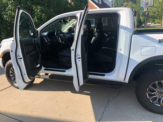 Door Sill Protectors - 2019+ Ford Ranger SuperCrew - 19RANGERDS-3DCF-19RANGERDS-CL-19RANGERDS-MB-19RANGERDS-GB-19RANGERDS-RD- DRIVEN - 2