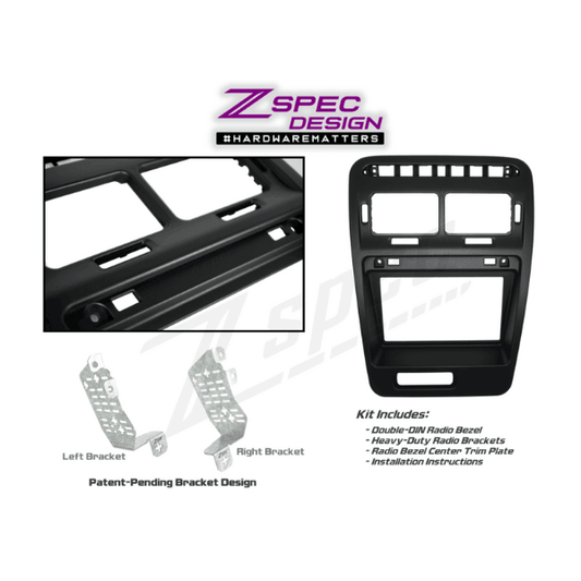 ZSPEC LHD Double-Din Radio Bezel w/Brackets for '90-99 Nissan Z32 300zx - ZSD-376078- DRIVEN - 2