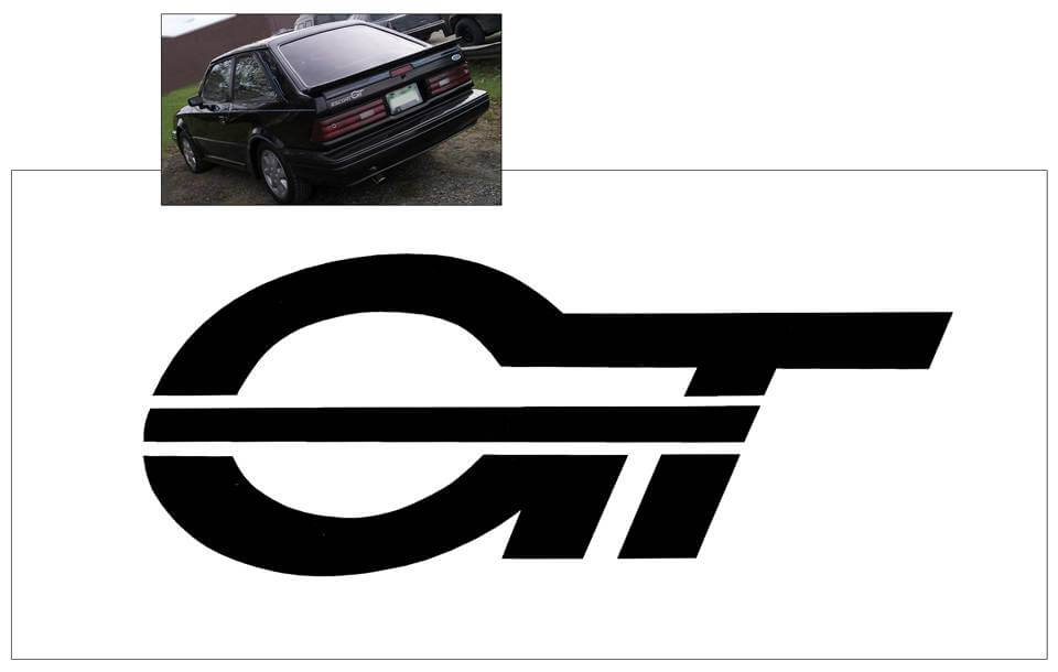 1986 Ford Escort GT Front Nose Decal - FE706-BK-1-FE706-BK-2- DRIVEN - 1