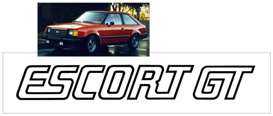 1983 Ford Escort GT Decal - FE710-BK-1-FE710-BK-2- DRIVEN - 1