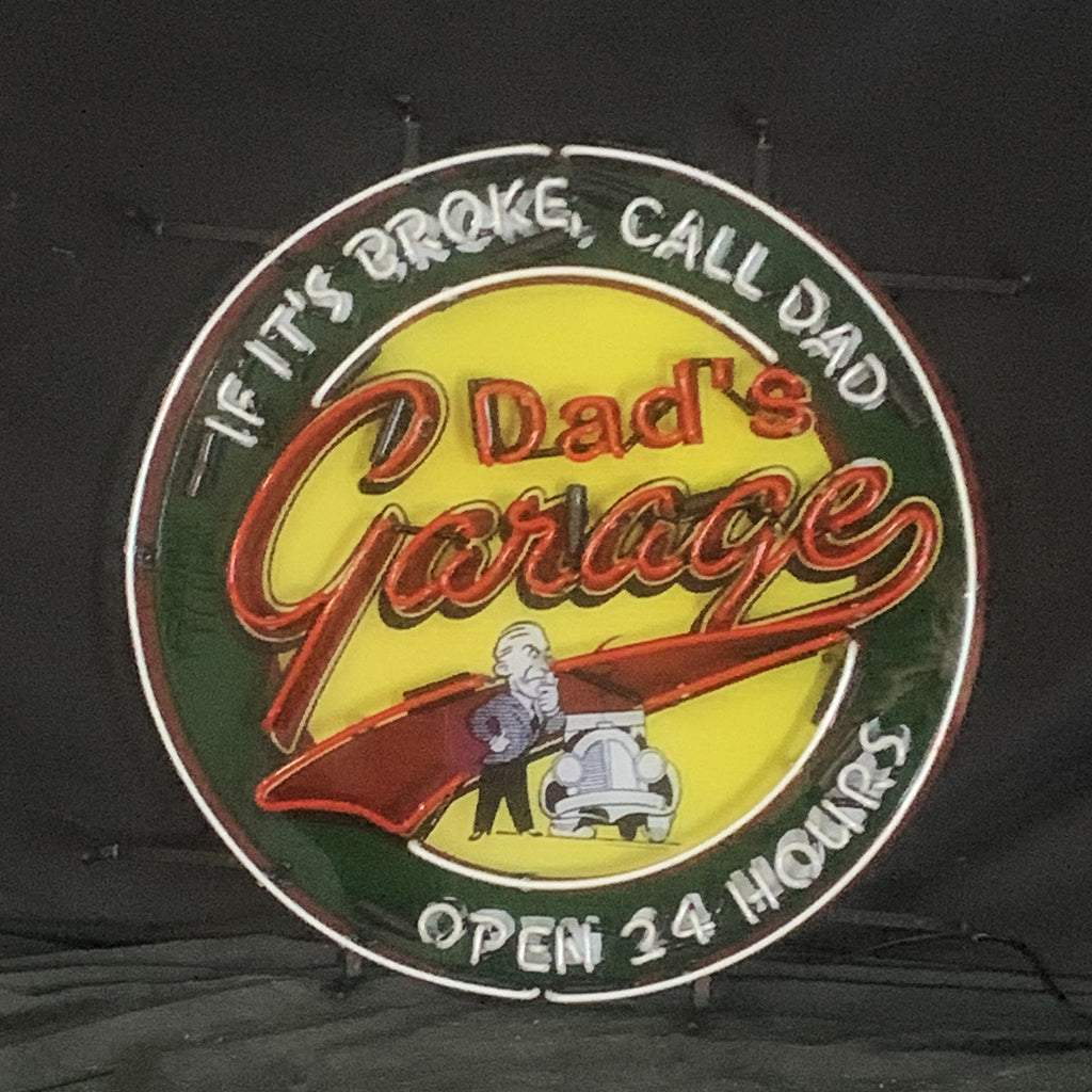 If It's Broken, Call Dad Dad's Garage Open 24 Hours Neon Sign Light - MEX357- DRIVEN - 3