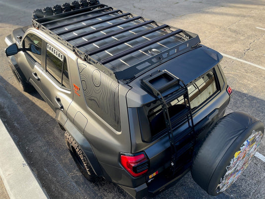 Topographic Rear Window Overlay V2 - 2025+ 4Runner - 254RUNRWINTP-MB-254RUNRWINTP-GB- DRIVEN - 2