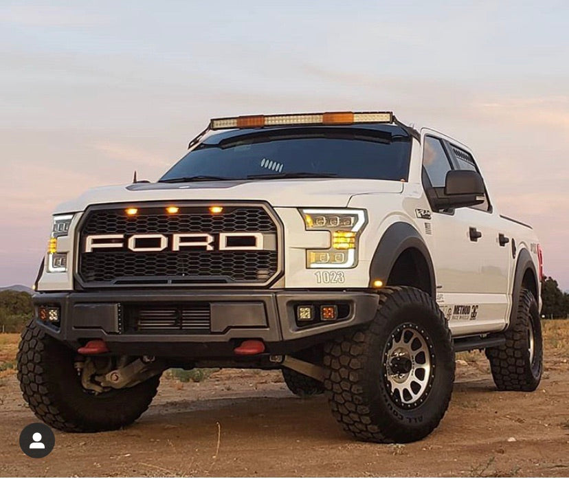 2009+ Ford F150 50” Curved Roof Mounts - sku-33282526118024- DRIVEN - 2