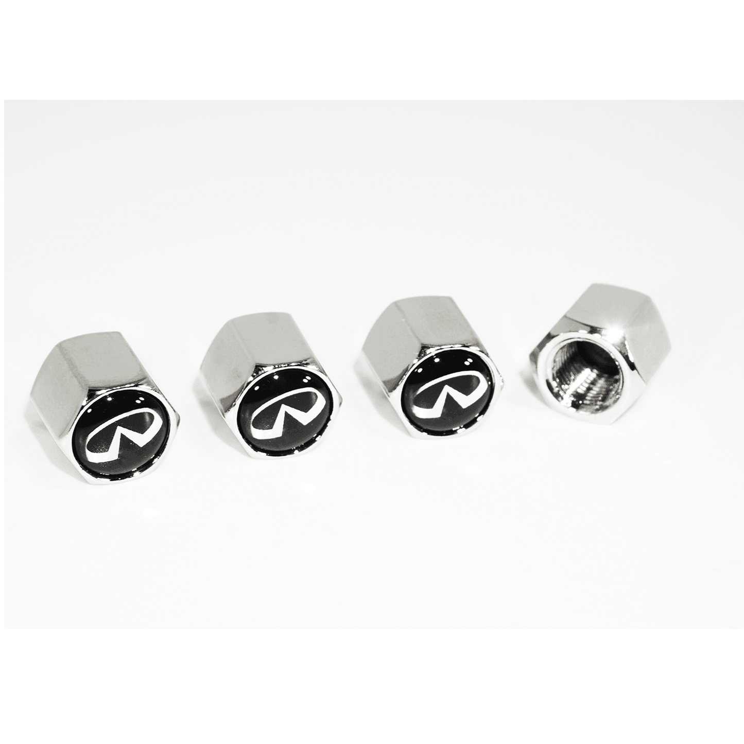 Chrome Valve Stem Tire Caps, Style: INFINITI - ZSD-004636- DRIVEN - 2