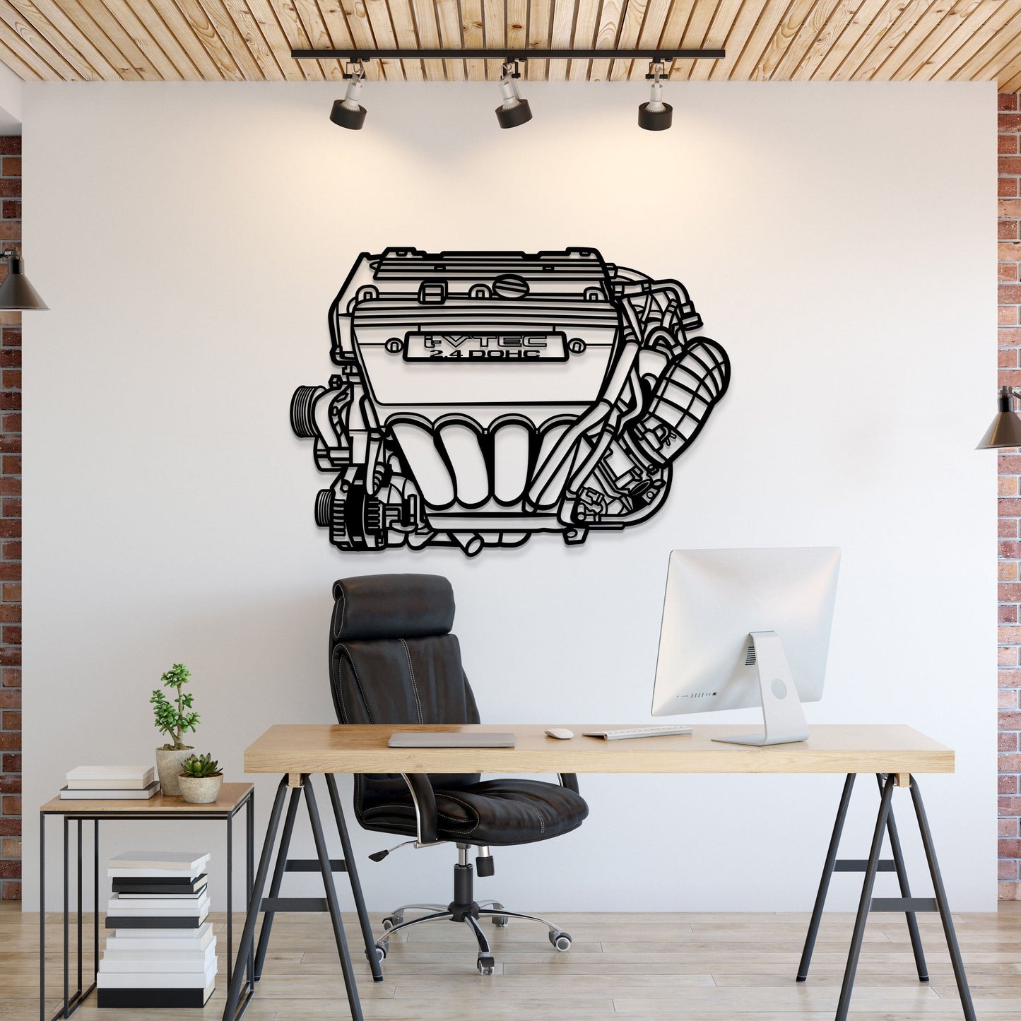 K24 Metal Engine Block Wall Art - MTEB-0005 - MTEB-0005B99-MTEB-0005B120-MTEB-0005B138- DRIVEN - 1