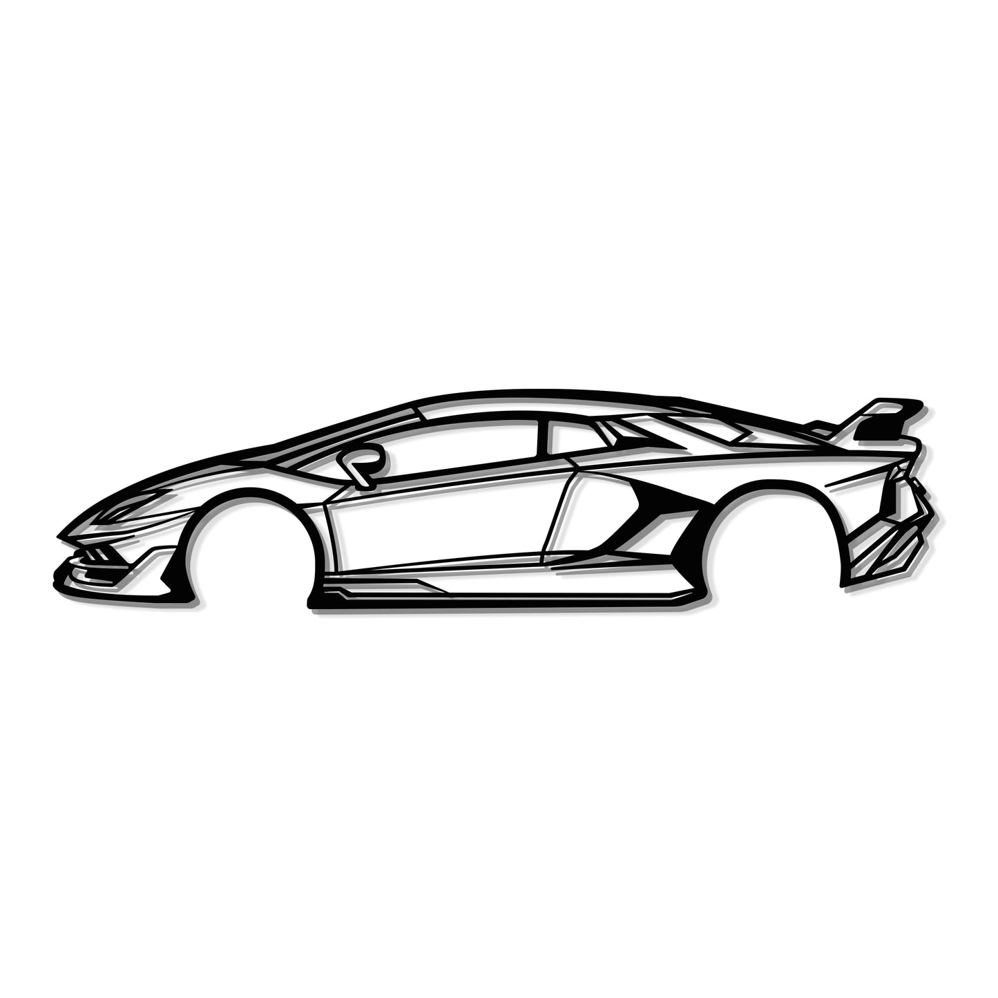 2018 Aventador SVJ Metal Car Wall Art - MT0613 - MT0613B49L-MT0613B69L-MT0613B80L-MT0613B99L-MT0613B120L- DRIVEN - 8