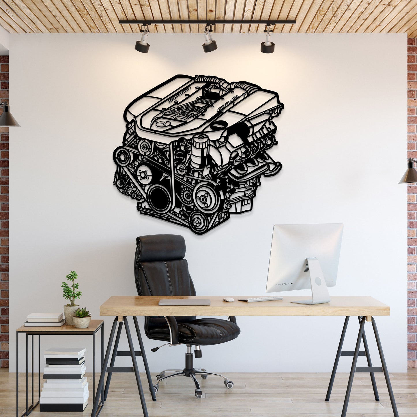 M113 5.4L V8 AMG Metal Engine Block Wall Art - MTEB-0006 - MTEB-0006B99-MTEB-0006B120-MTEB-0006B138- DRIVEN - 1