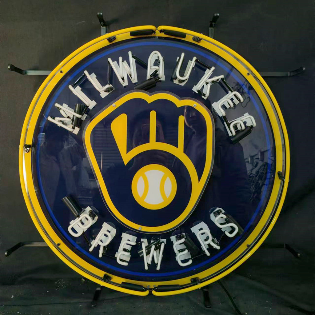 Milwaukee Brewers Logo Neon Signs Light - MA044- DRIVEN - 3
