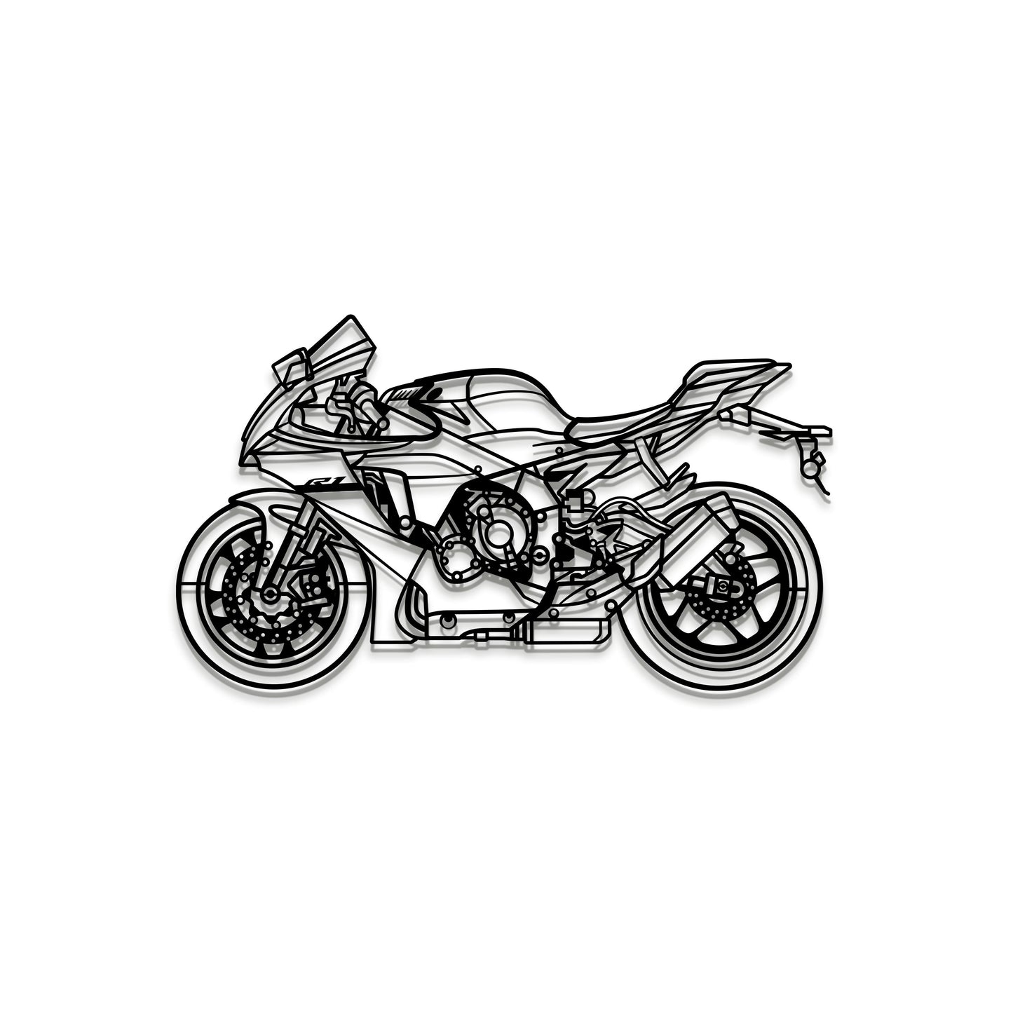 2024 YZF-R1 Metal Motorcycle Wall Art - MT1424 - MT1424B69L-MT1424B80L-MT1424B99L-MT1424B115L-MT1424B140L- DRIVEN - 7