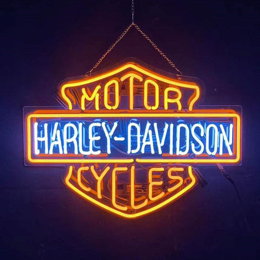 Orange Motorcycle Harley Davidson Neon Signs Light - ME094-ME095- DRIVEN - 2