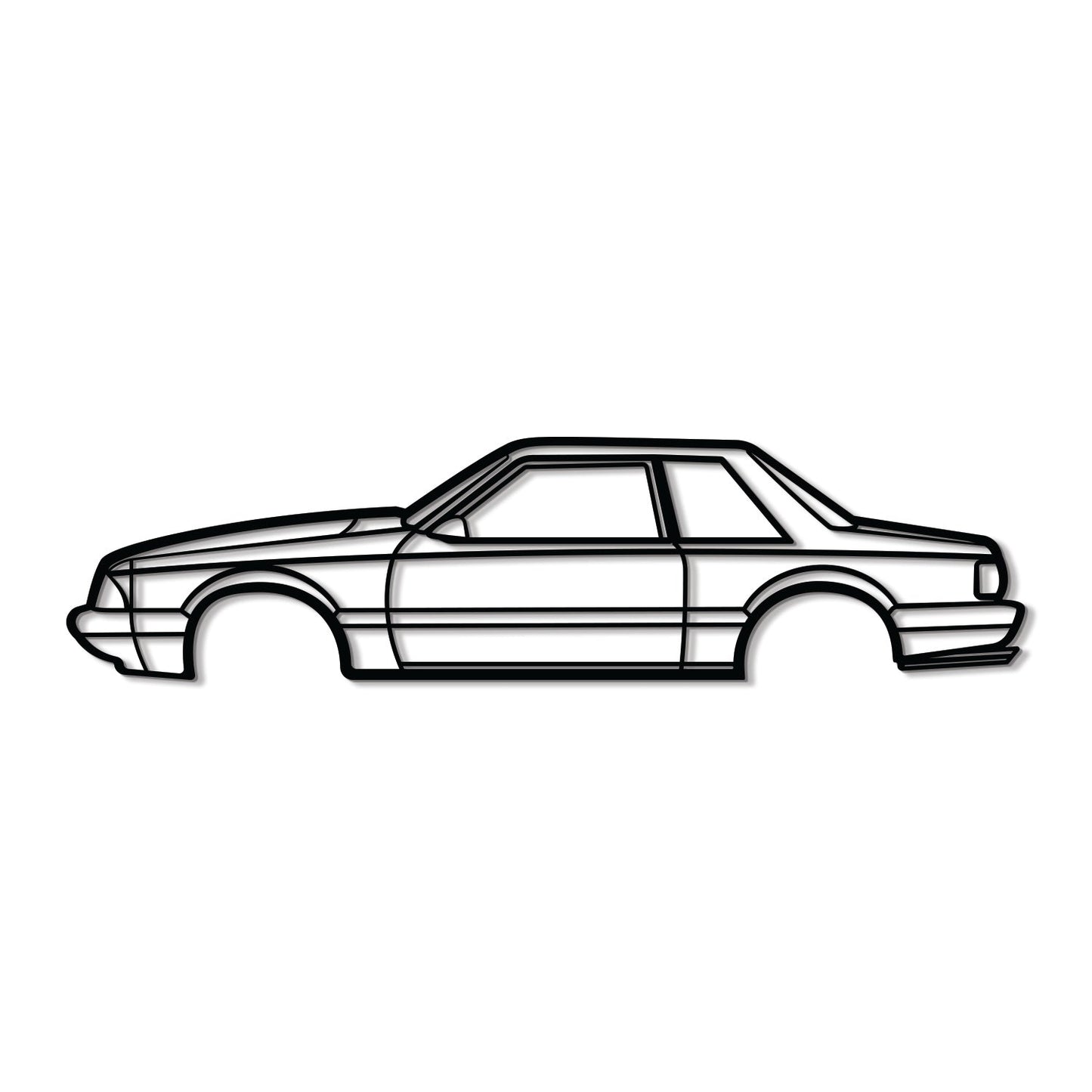 1989 Mustang Foxbody Metal Car Wall Art - MT0225 - MT0225B49L-MT0225B69L-MT0225B80L-MT0225B99L-MT0225B120L- DRIVEN - 8