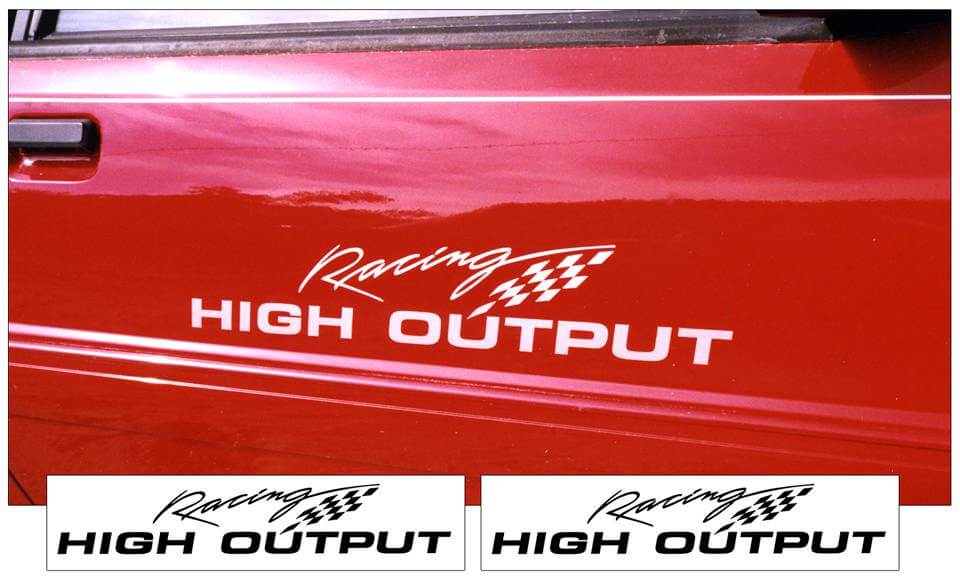 High Output Racing Decal Set - N208HO-BK-1-N208HO-BK-2- DRIVEN - 1