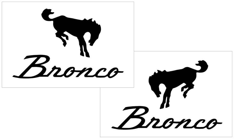 Ford Bronco Decal Set - 6.25" x 10" - N748-BK-1-N748-BK-2- DRIVEN - 1