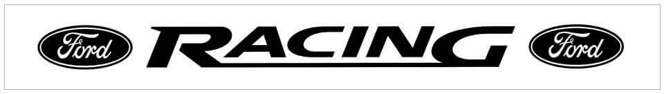 Ford Racing Windshield Decal with Ford Ovals - 4.25" X 37" - N895-SL-1-N895-SL-2- DRIVEN - 1