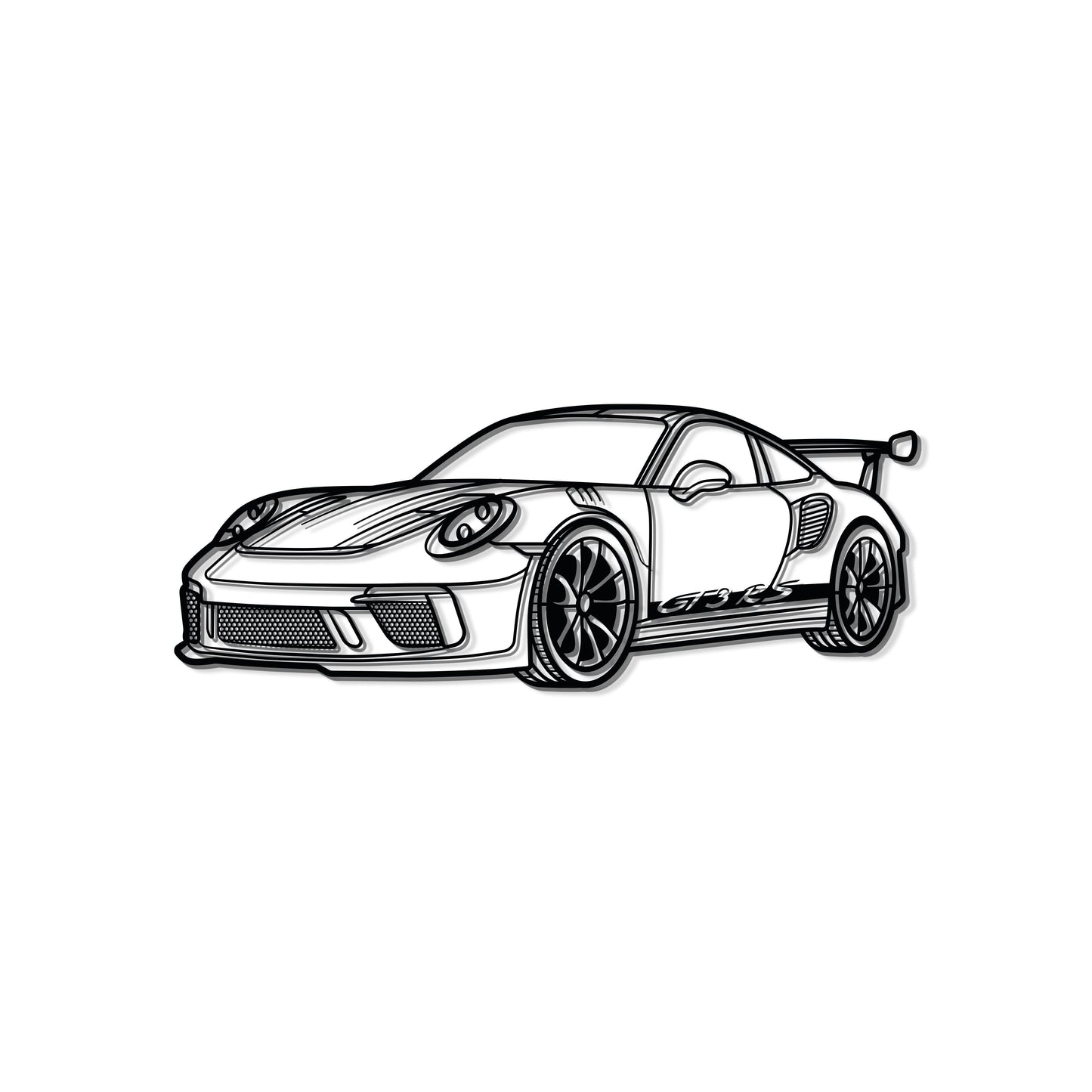 911 GT3 RS 992 Perspective Metal Car Wall Art - MT0460 - MT0460B69L-MT0460B80L-MT0460B99L-MT0460B115L-MT0460B140L- DRIVEN - 8