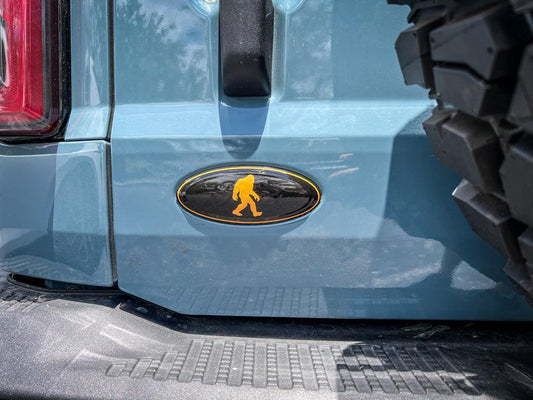 Printed Series Ford Bronco Rear Oval Emblem Overlays (Full Print) - 2021+ Bronco / Bronco Sport - 21BRONCOVPT-BFAB-21BRONCOVPT-BFA51-21BRONCOVPT-BFCG-21BRONCOVPT-BFCBG-21BRONCOVPT-BFCO- DRIVEN - 2