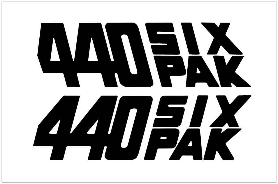 1970 Dodge Challenger 440 SIX-PAK Fender Decal Set – OEM Style Pair - QG-CDCL-70-534-MBK-1-QG-CDCL-70-534-MBK-2- DRIVEN - 2