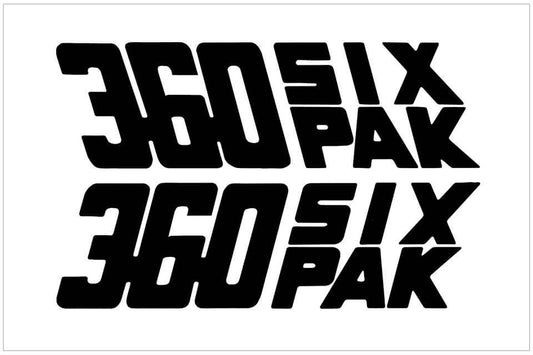 1970 Dodge Challenger 360 SIX-PAK Fender Decal Set – OEM Fit Left/Right Pair - QG-CDCL-70-537-MBK-1-QG-CDCL-70-537-MBK-2-sku-51337049243780-sku-51337049276548-sku-51337049309316- DRIVEN - 2