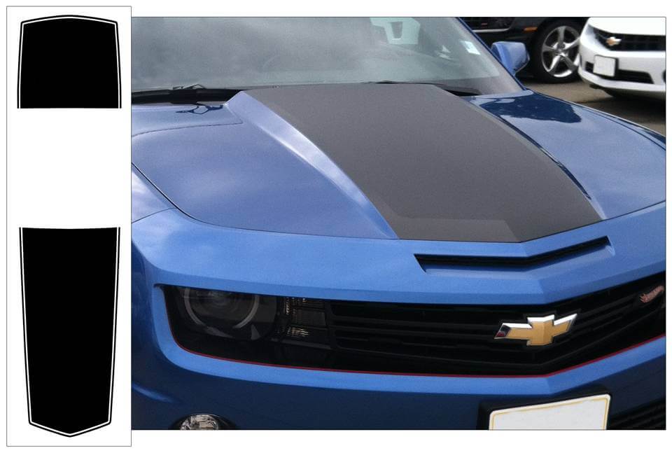 2010-13 Camaro Over The Car Stripe Kit - Convertible - Solid Pinstripe Style - QH-GCCM-10-684-BK-1-QH-GCCM-10-684-BK-2- DRIVEN - 1