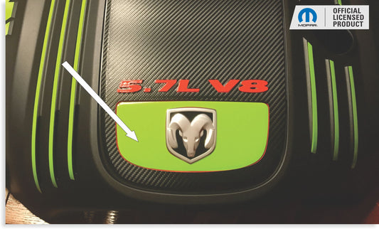 Engine Cover FRONT Overlay - 05-08 Dodge Magnum 5.7L - MAGNUM:EC-FO-01-MAGNUM:EC-FO-02-MAGNUM:EC-FO-03-MAGNUM:EC-FO-04-MAGNUM:EC-FO-05- DRIVEN - 2