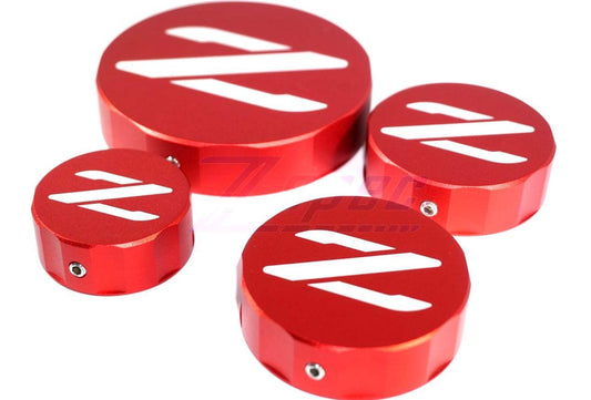 ZSPEC Reservoir Cap Cover Set (BMC, CMC, PS, CO) for Nissan Z32 300zx, Billet Aluminum - ZSD-755309-ZSD-755316-ZSD-755323-ZSD-755330-ZSD-755347- DRIVEN - 2