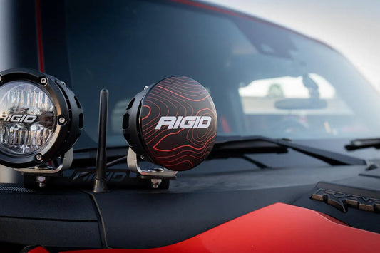 Rigid 360 Series 4" Light Cover Topo Overlays - Universal - RIGID3604-CG-RIGID3604-CODE-RIGID3604-COOL-RIGID3604-RACE-RIGID3604-VB- DRIVEN - 2