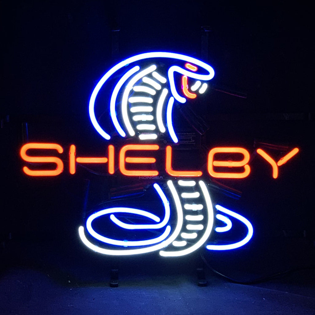 Red Shelby Auto Car Blue Cobra Neon Light Sign - CN026- DRIVEN - 3