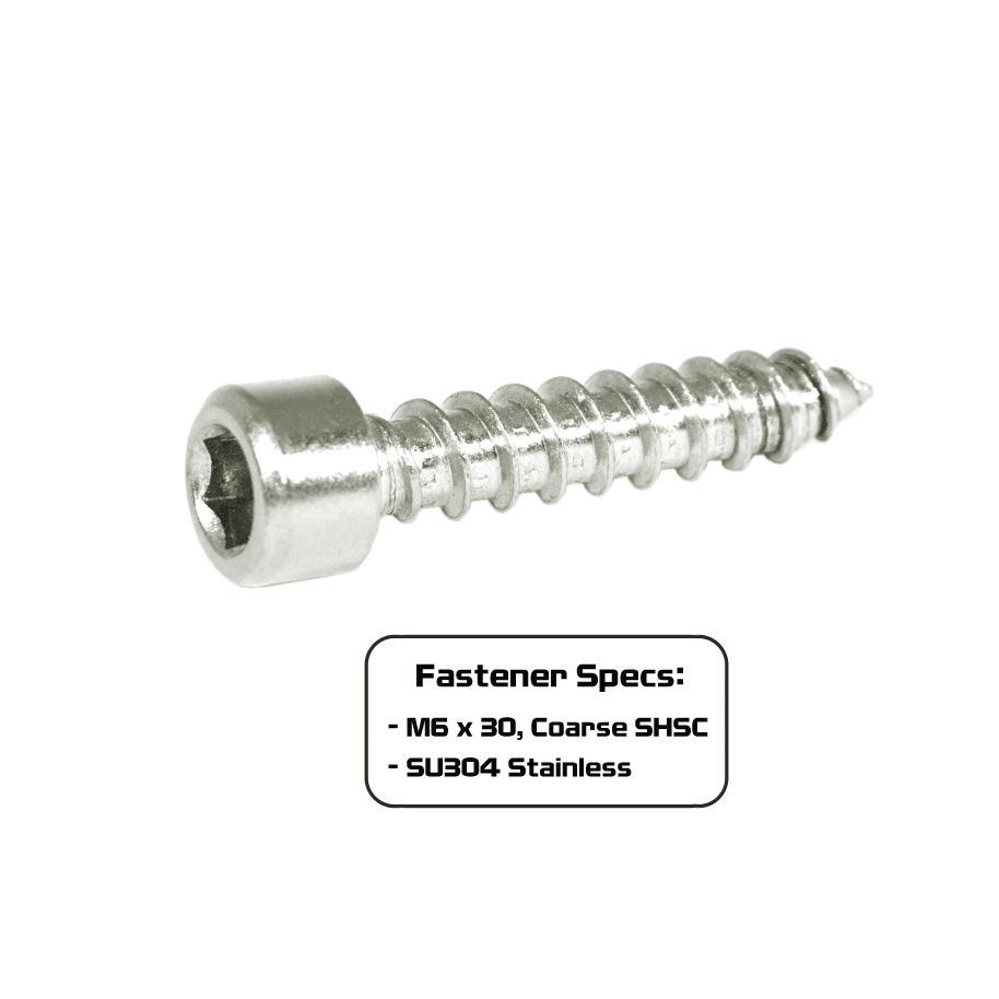 ZSPEC M6x30mm Coarse Socket-Cap SHSC Fasteners, Stainless, 10-Pack - ZSD-567971- DRIVEN - 2
