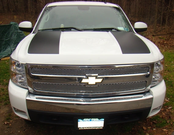 Hood Scoop Decal Stripes - 07-13 Silverado - SIL:0713:Hood-34-sku-45344763314363-sku-45344763347131-sku-45344763379899-sku-45344763412667- DRIVEN - 4
