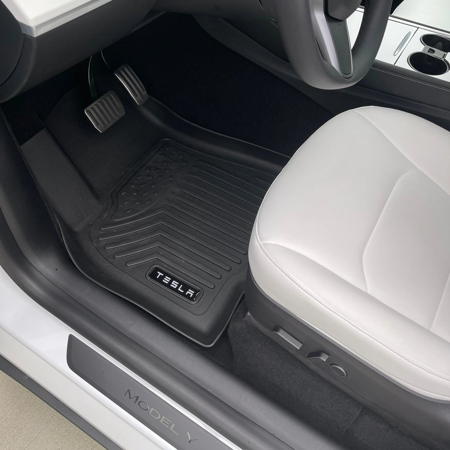 Tesla Logo Emblem for All-Weather Floor Mats (Single) - Model S, Model X, Model 3, Model Y - WTTESLA- DRIVEN - 4