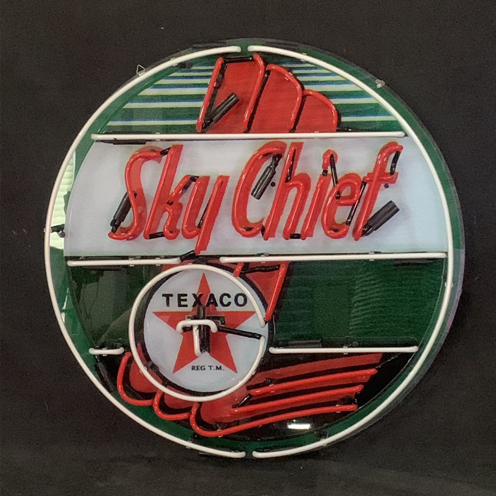 Sky Chief Texaco Gasoline Neon Signs Light - ME952- DRIVEN - 3