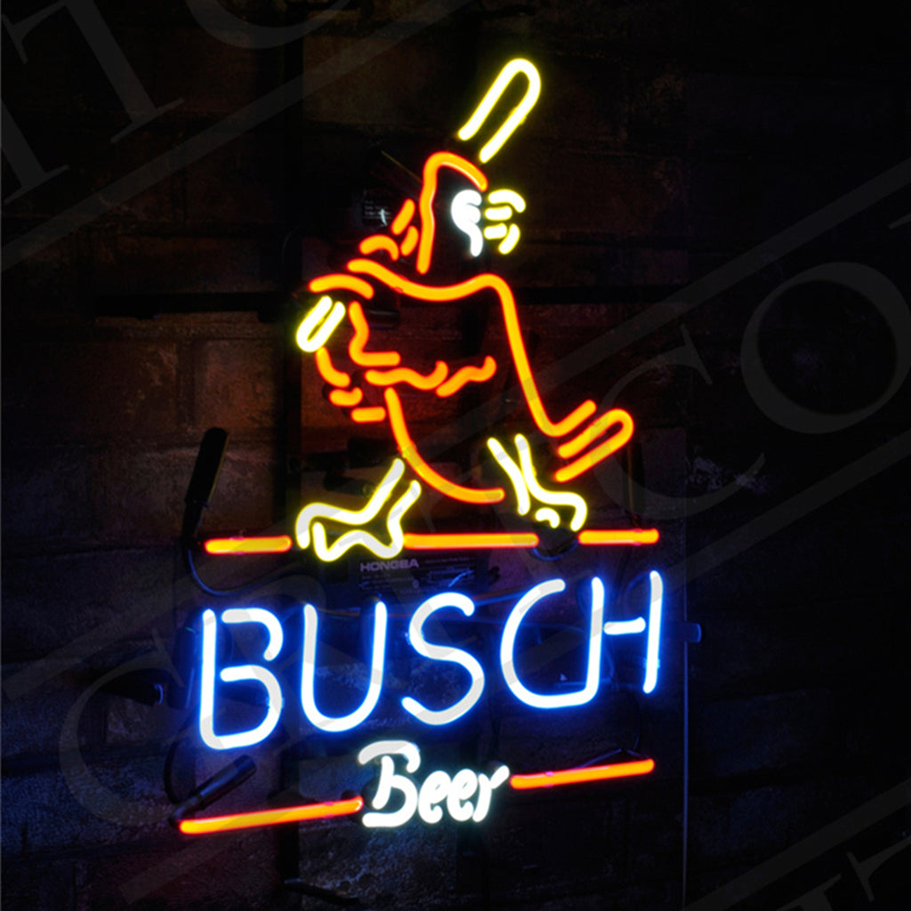 St.Louis Cardinals Busch Beer Neon Light Sign - MEXC013- DRIVEN - 1