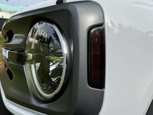 Standard Smoked Sidemarker Overlays (Front and Rear) - 2021+ Bronco (w/ Halogen Taillights) - 21BBRONCOSTDSM-DS-21BBRONCOSTDSM--21BBRONCOSTDSM-ST-21BBRONCOSTDSM-CB-21BBRONCOSTDSM-HC- DRIVEN - 2