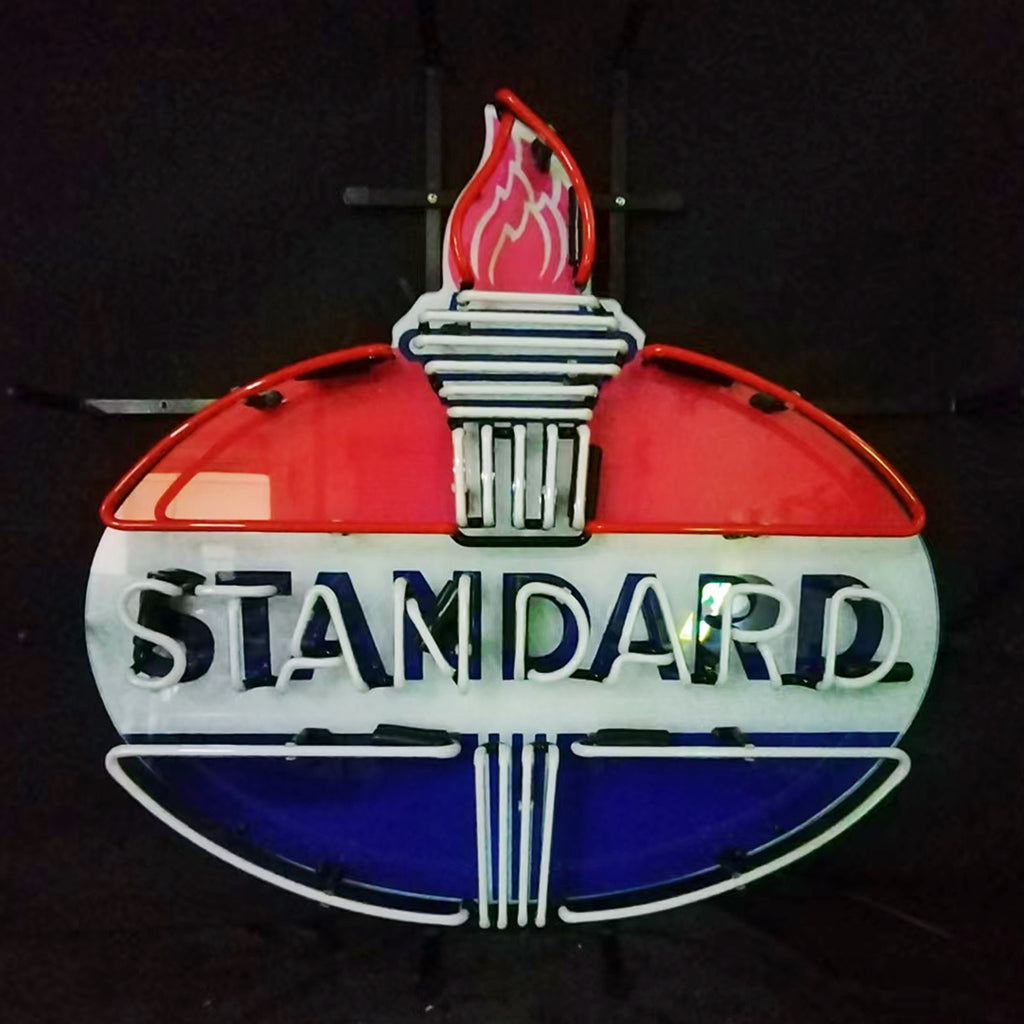 Torch with Standard Gasoline Neon Light Sign - MA046- DRIVEN - 3