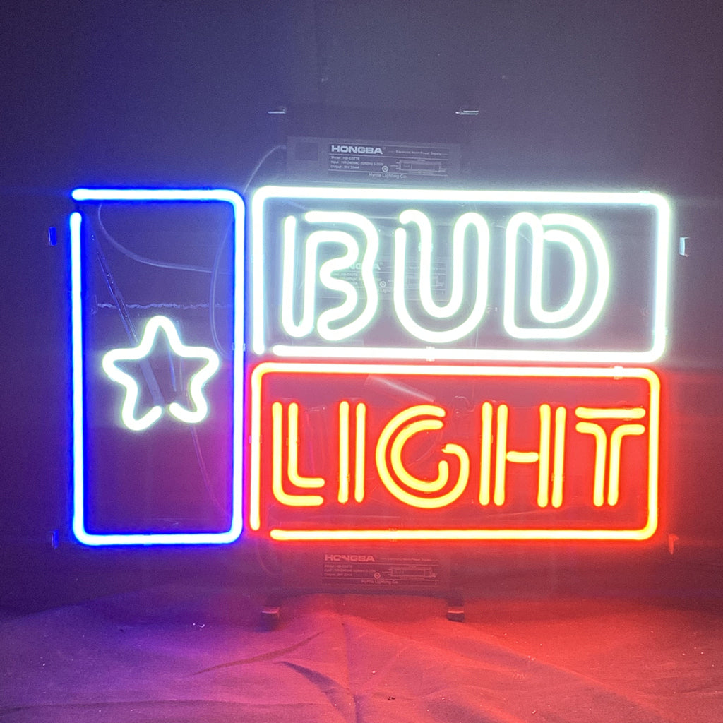 Star and Bud Light Beer Neon Sign Light - CN004- DRIVEN - 3