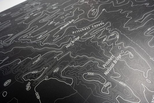 Stealth Black Moab Topographic Map Hood Overlay (Printed Series) - 2021+ Bronco - 21BROTOPOBLKMOAB-21BROTOPOBLKMOAB-X2- DRIVEN - 2